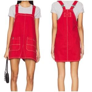 We The Free Overall Smock Mini Dress in Heart Eyes